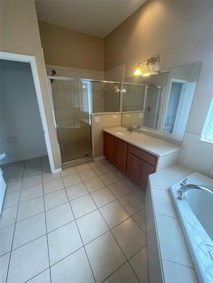 Bathroom, Dual Sink Vanities, Glass Shower, Interior