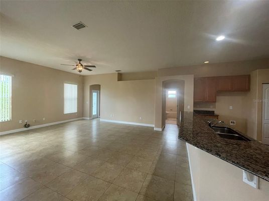 Empty room, Interior, Kitchen, Recessed Lighting