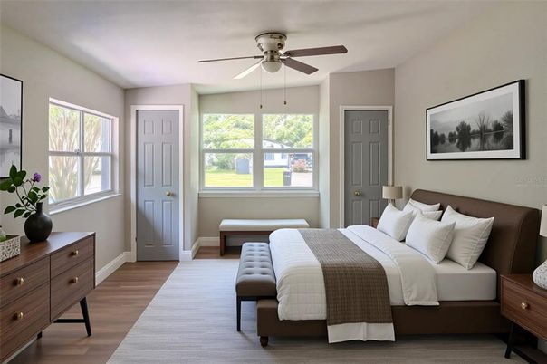 Bedroom, Interior, Wood Texture Flooring