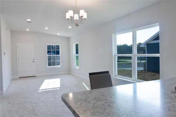 Chandelier, Dining room, Interior, Recessed Lighting