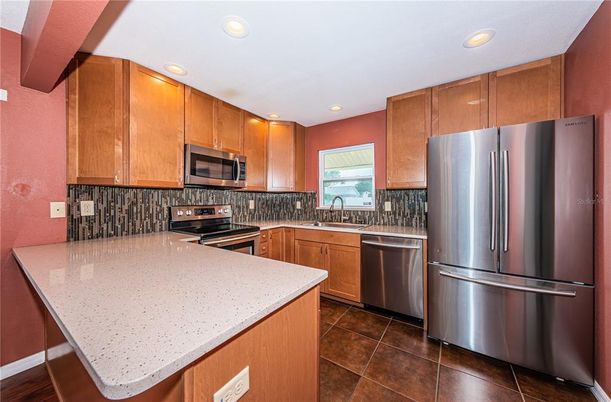 Interior, Kitchen, Recessed Lighting, Stainless Steel Appliances