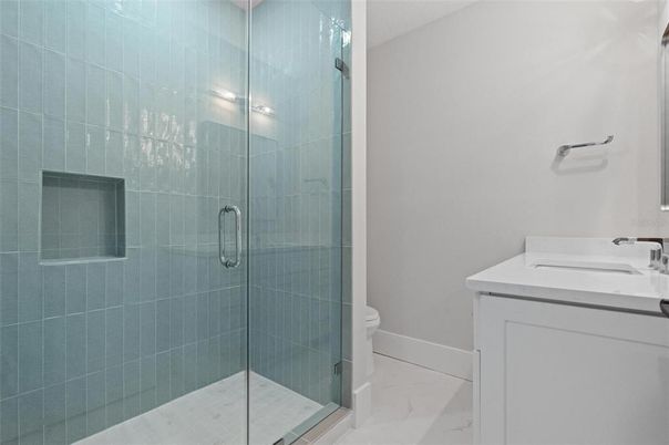 Bathroom, Glass Shower, Interior, Marble