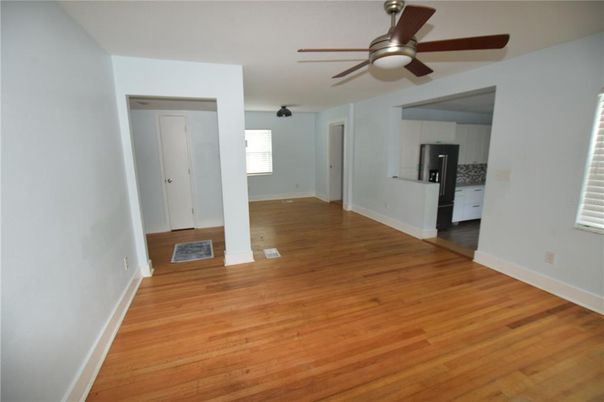 Empty room, Interior, Kitchen, Wood Texture Flooring