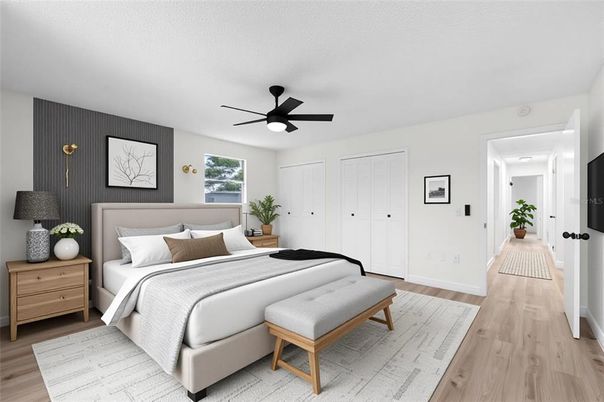 Bedroom, Interior, Wood Texture Flooring