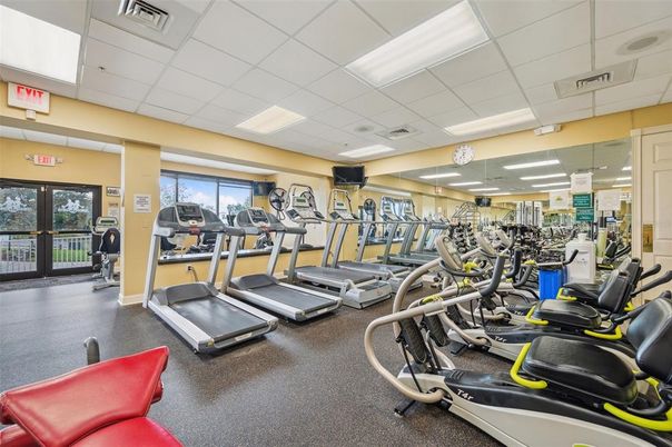 Fitness Equipment, Gym, Interior, Recessed Lighting
