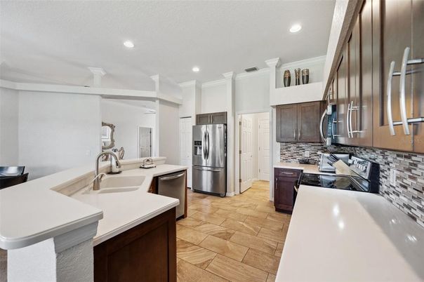 Interior, Kitchen, Recessed Lighting, Stainless Steel Appliances