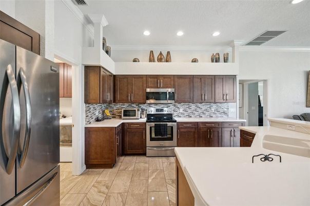 Interior, Kitchen, Recessed Lighting, Stainless Steel Appliances