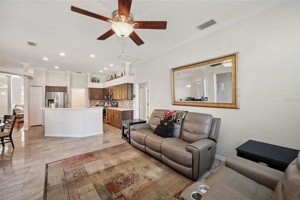 Interior, Kitchen, Living room, Recessed Lighting, Stainless Steel Appliances