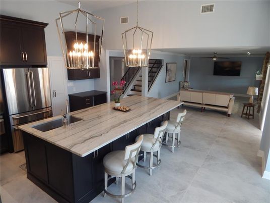 Interior, Kitchen, Pendant Lights, Recessed Lighting, Stainless Steel Appliances
