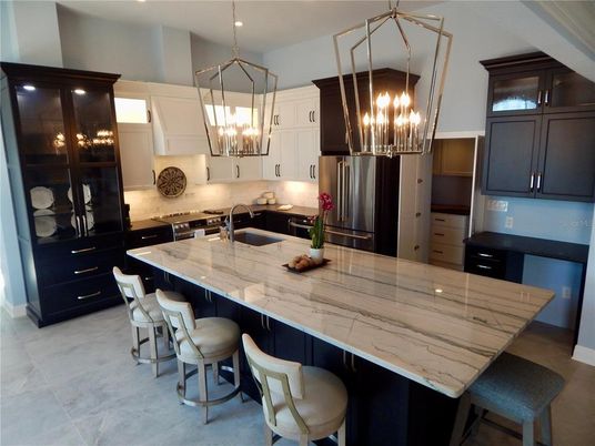 Interior, Kitchen, Pendant Lights, Recessed Lighting, Stainless Steel Appliances