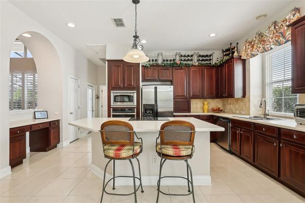 Interior, Kitchen, Pendant Lights, Recessed Lighting, Stainless Steel Appliances