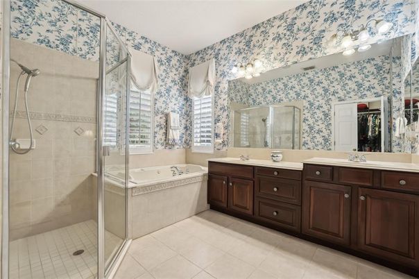 Bathroom, Dual Sink Vanities, Glass Shower, Interior