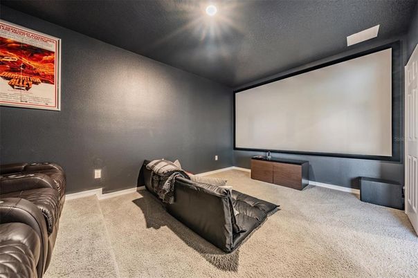 Home Theatre Room, Interior, Projection Screen, Recessed Lighting, Theatre Room