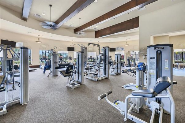 Fitness Equipment, Gym, Interior, Pendant Lights, Recessed Lighting