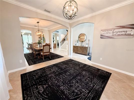 Chandelier, Dining room, Interior, Pendant Lights