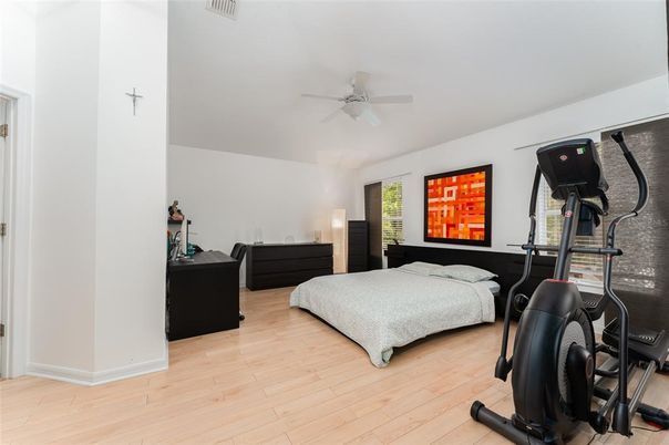 Bedroom, Fitness Equipment, Interior, Wood Texture Flooring