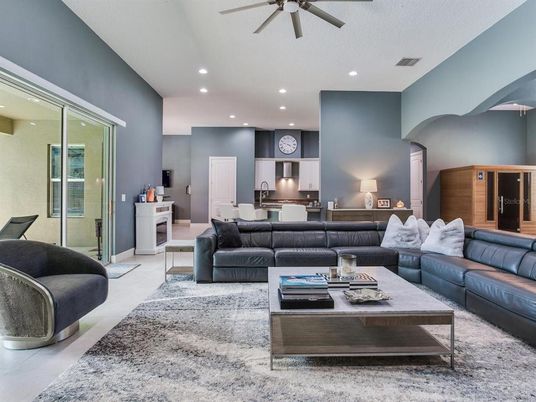 Interior, Living room, Recessed Lighting