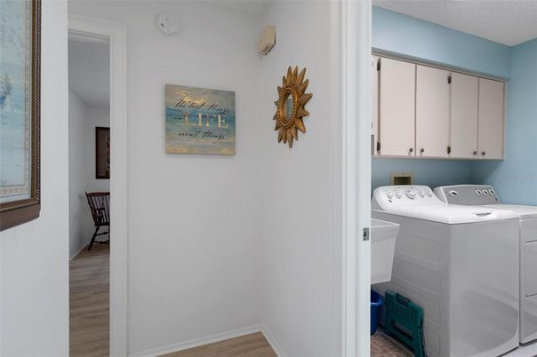 Interior, Washer, Wood Texture Flooring