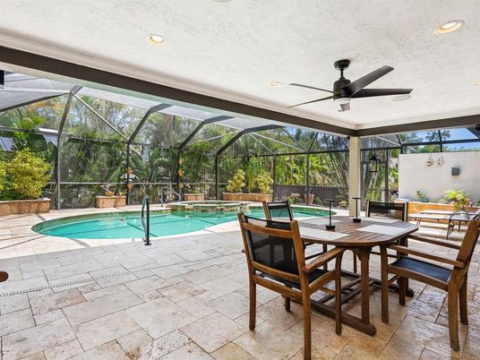 Dining room, Glass Ceilings, Interior, Pool, Recessed Lighting, Sun Room