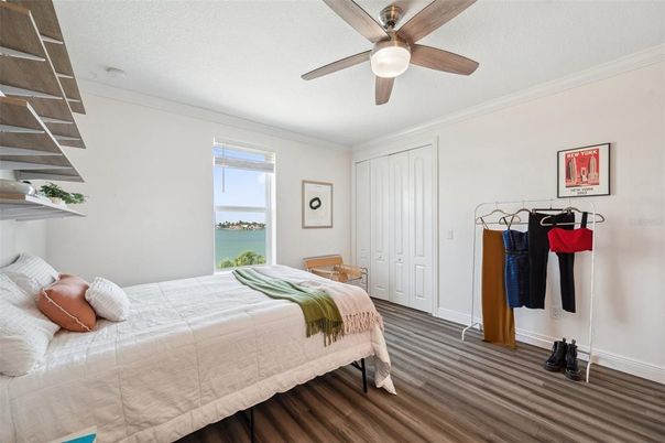 Bedroom, Interior, Water, Wood Texture Flooring