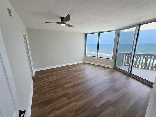 Empty room, Interior, Water, Wood Texture Flooring