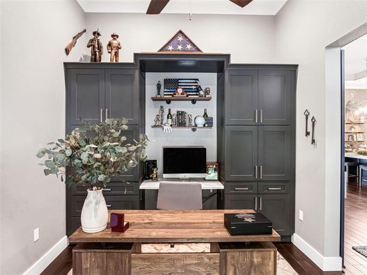 Home Office, Interior, Wood Texture Flooring