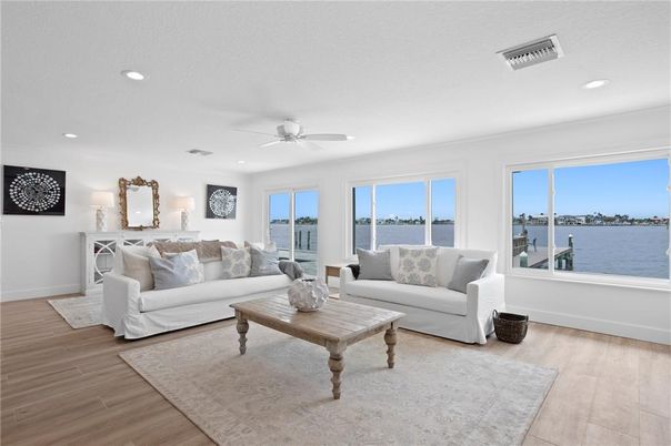 Interior, Living room, Recessed Lighting, Water, Wood Texture Flooring