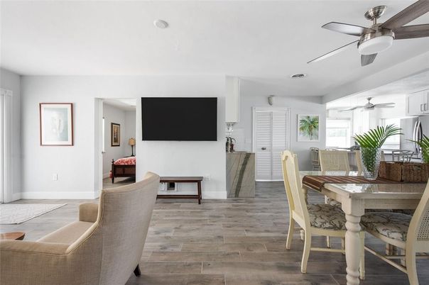 Dining room, Interior, Wood Texture Flooring