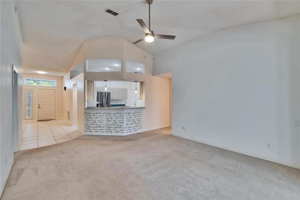 Empty room, Interior, Kitchen, Recessed Lighting