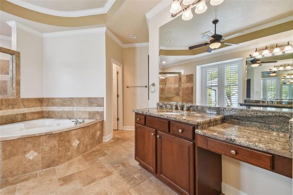Bathroom, Dual Sink Vanities, Interior, Recessed Lighting