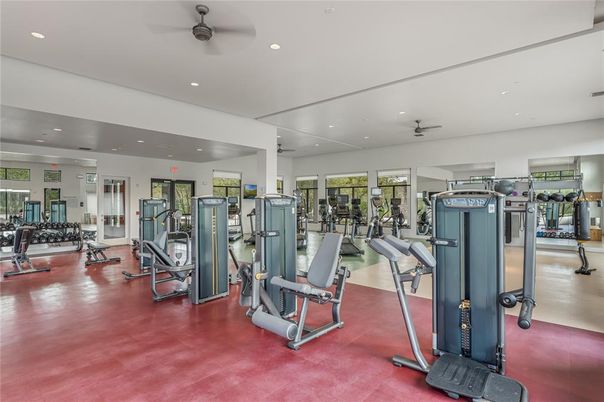 Fitness Equipment, Gym, Interior, Recessed Lighting