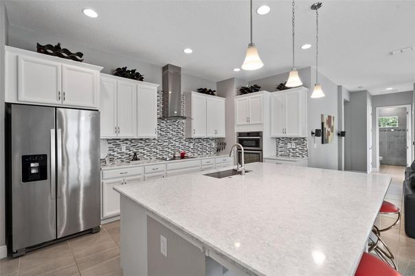 Interior, Kitchen, Pendant Lights, Recessed Lighting, Stainless Steel Appliances