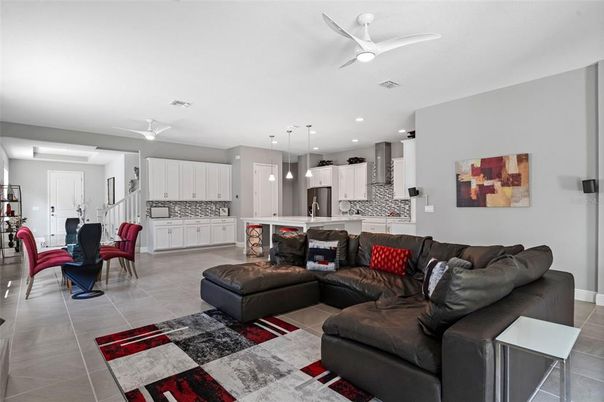 Dining room, Interior, Kitchen, Living room, Pendant Lights, Recessed Lighting
