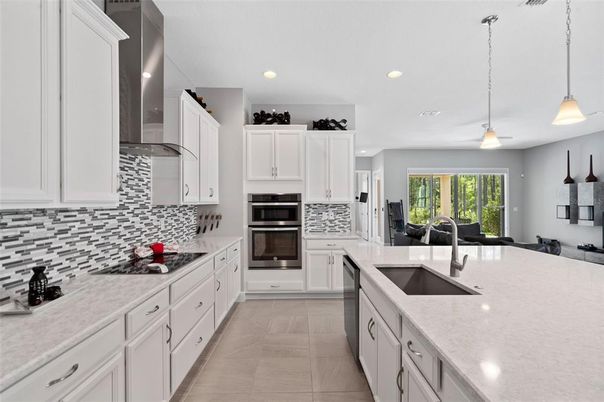 Interior, Kitchen, Pendant Lights, Recessed Lighting, Stainless Steel Appliances