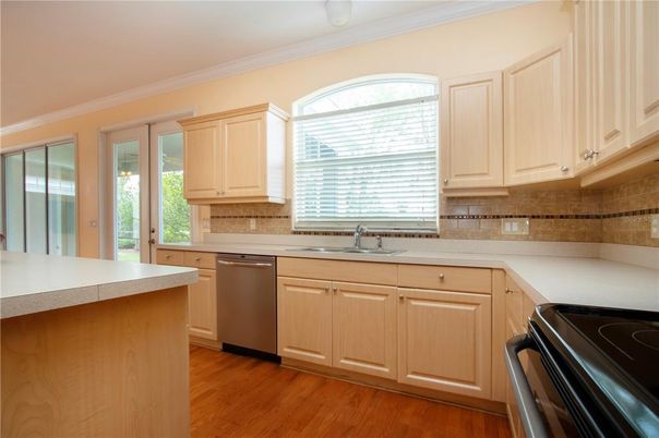 Interior, Kitchen, Wood Texture Flooring