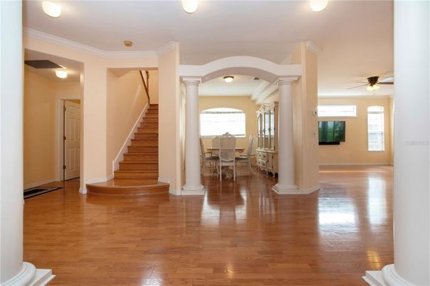 Dining room, Interior, Wood Texture Flooring