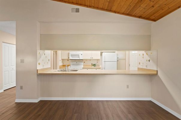 Interior, Kitchen, Wooden Ceilings, Wood Texture Flooring