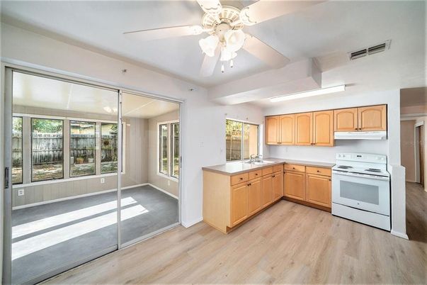 Interior, Kitchen, Wood Texture Flooring