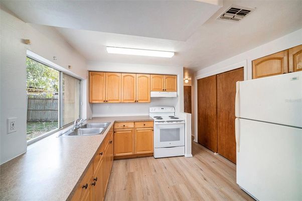Interior, Kitchen, Wood Texture Flooring
