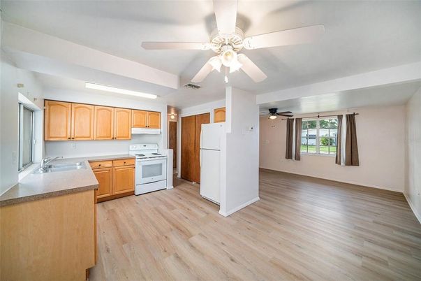 Interior, Kitchen, Wood Texture Flooring