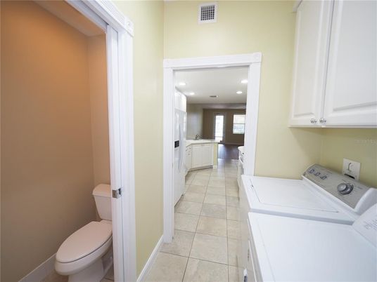 Bathroom, Interior, Recessed Lighting, Washer