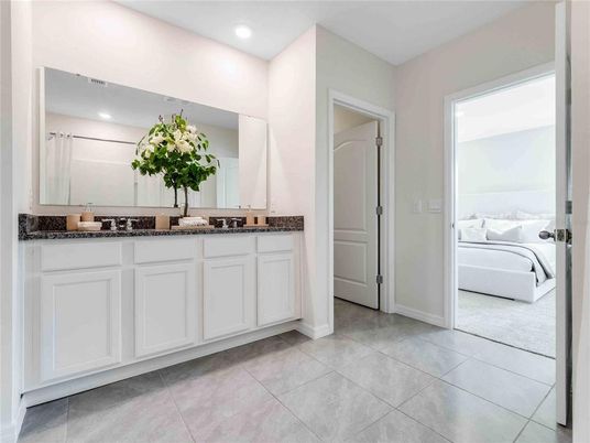Bathroom, Dual Sink Vanities, Interior, Recessed Lighting