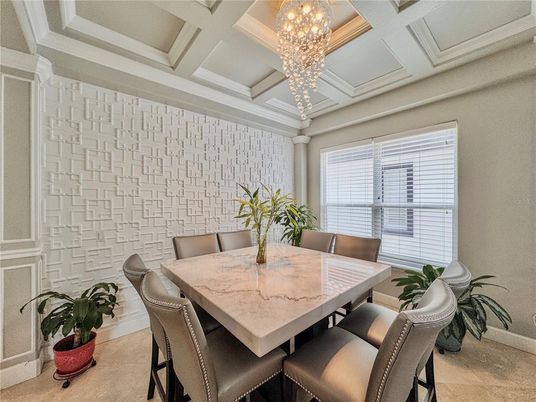 Chandelier, Dining room, Interior