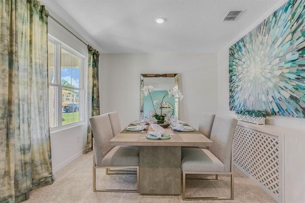 Dining room, Interior, Recessed Lighting