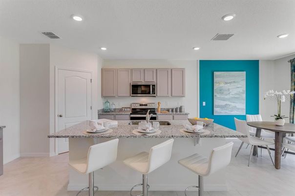 Dining room, Interior, Kitchen, Recessed Lighting, Stainless Steel Appliances