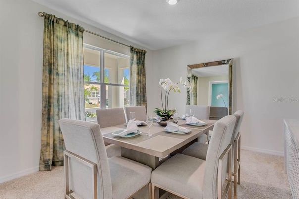 Dining room, Interior, Recessed Lighting