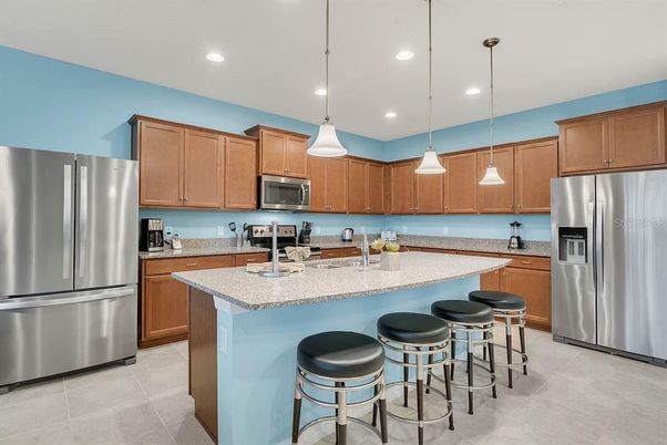 Interior, Kitchen, Pendant Lights, Recessed Lighting, Stainless Steel Appliances