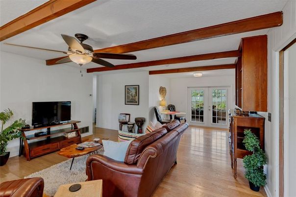 Fireplace, Interior, Living room, Wooden Beams, Wood Texture Flooring