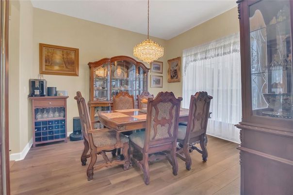 Chandelier, Dining room, Interior, Wood Texture Flooring