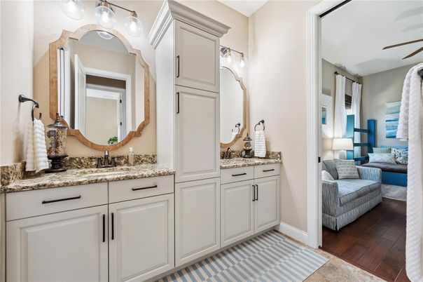 Bathroom, Bedroom, Dual Sink Vanities, Interior, Wood Texture Flooring